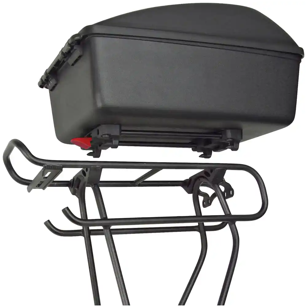 KLICKfix Box mit KLICKfix Bodenkupplung für Racktime Gepäckträger schwarz