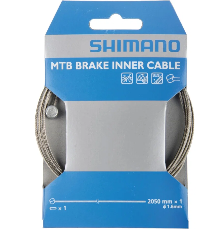 Shimano Bremsinnenzug MTB Edelstahl, Walzennippel 1,6 x 2050 mm ISMBCINNER01