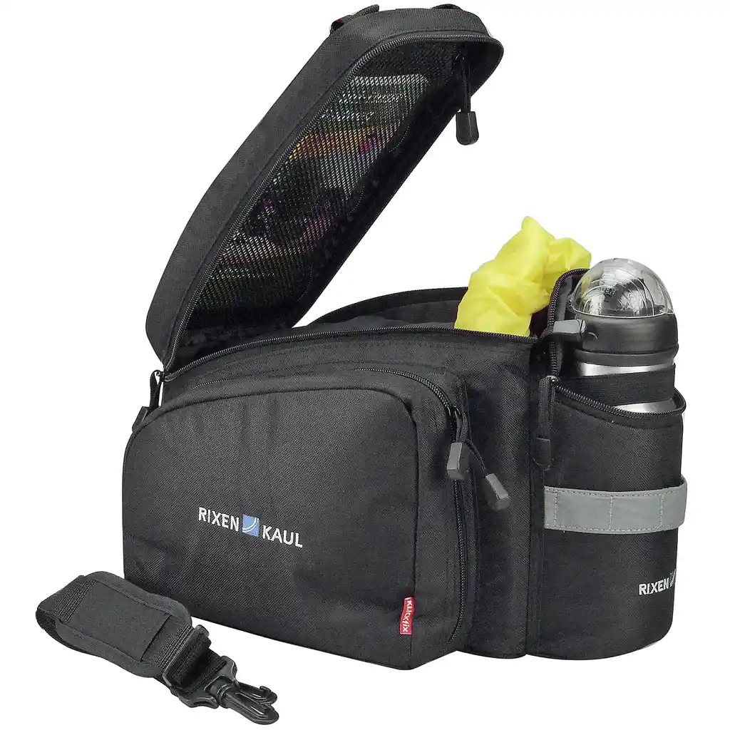 KLICKfix Gepäckträgertasche Rackpack 2 Plus mit KLICKfix UniKlip 2 Adapter schwarz
