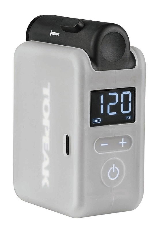 Topeak Minipumpe E-Booster Digital silber 8 bar / 120 PSI