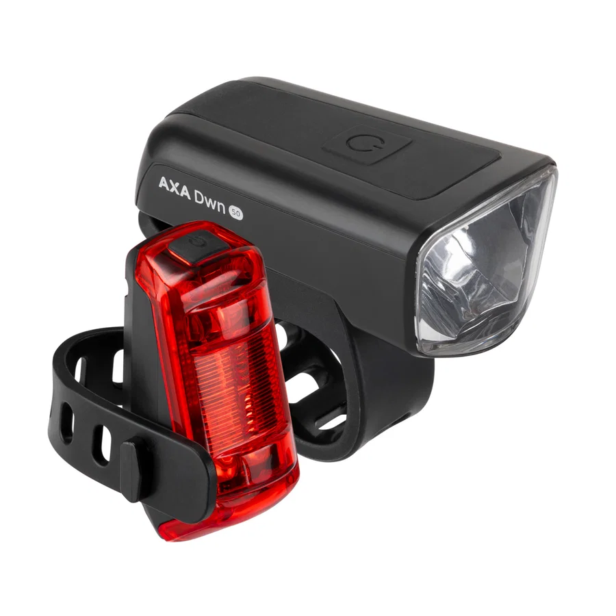 AXA LED Akkuleuchten Set Dwn 50 Lux schwarz