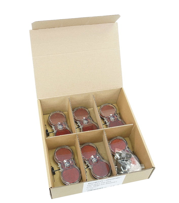 B&M LED-Dynamorücklicht Toplight flat plus Variobolzen 50/80mm 329/ALK-02 Werkstattverpackung
