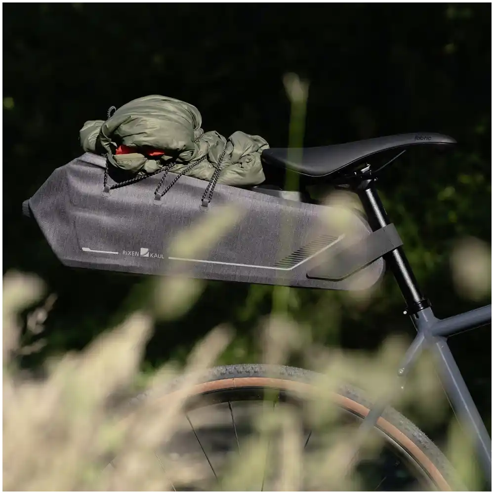 KLICKfix Bikepack X Waterproof Inkl. Contour Sattel Adapter grau Satteltasche