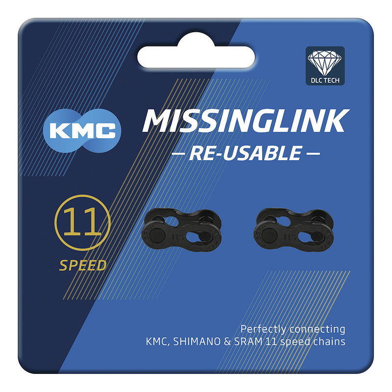 KMC Kettenverschlussglied MissingLink DLC 11-fach (5,65 mm) schwarz  1/2" x 11/128"