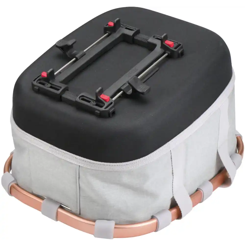 KLICKfix Reisenthel Bikebasket GT mit KLICKfix UniKlip 2 Adapter twist sky rose Gepäckträgerkorb