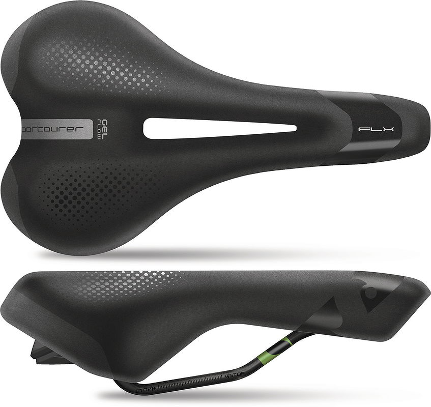 Sportourer Trekking Sattel FLX Gel Flow Classic Moderate  L270 x B160 mm / 440 g Herren SB-Verpack