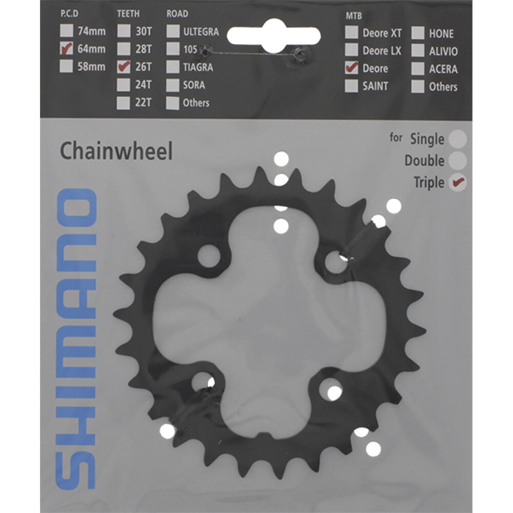 SHIMANO Kettenblatt DEORE FC-M590, FC-M591 26 Zähne