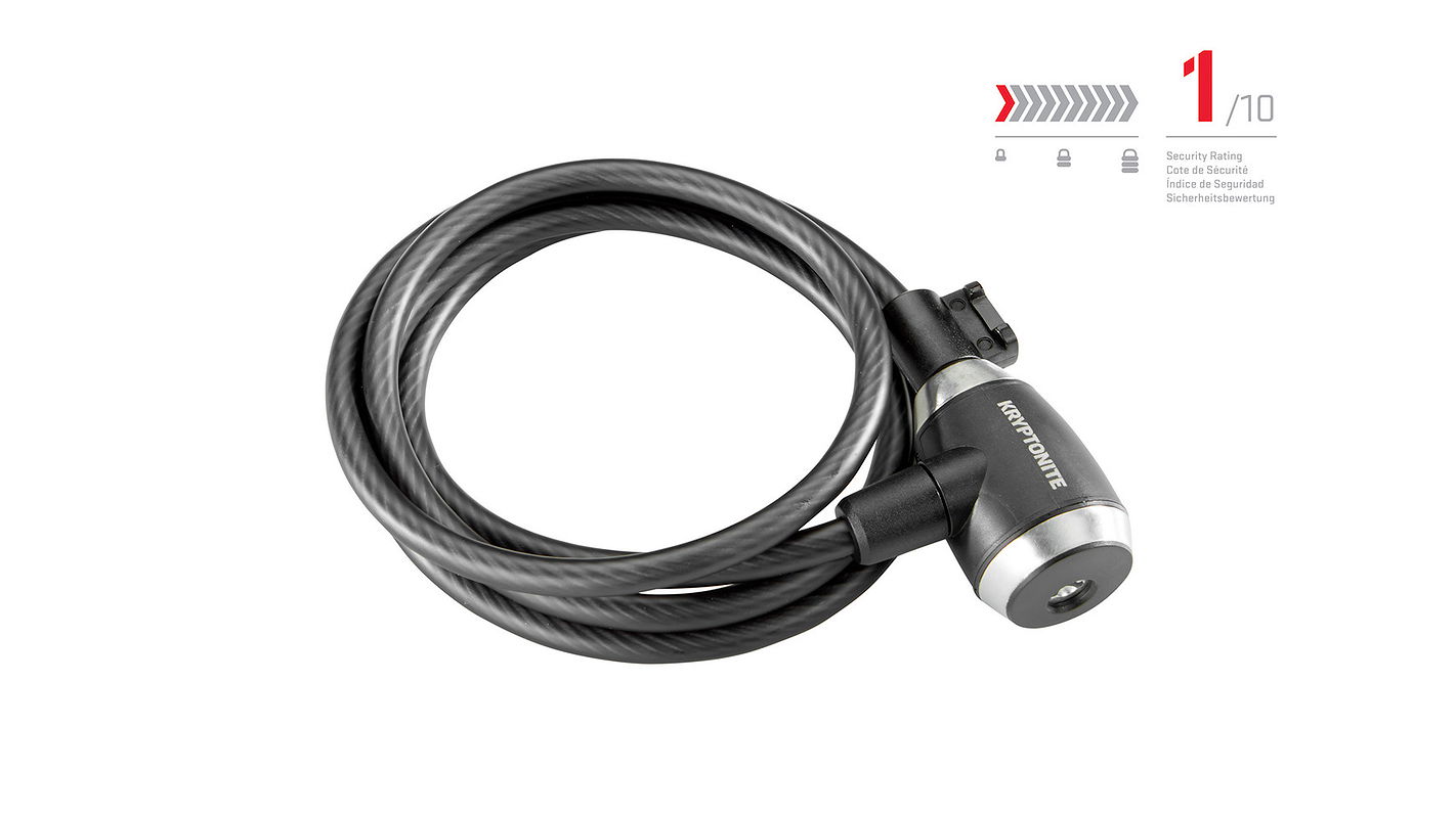 KRYPTONITE Kabelschloss KryptoFlex 815 8 mm schwarz 150 cm