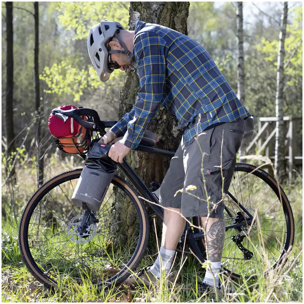 KLICKfix Bikepack Fork Waterproof  grau Gabeltasche