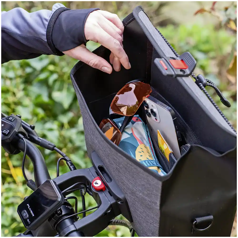 KLICKfix Baggy Waterproof  grau Lenkertasche