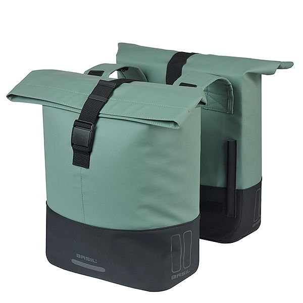 Basil Doppelpacktasche Cove  silbergrün/schwarz