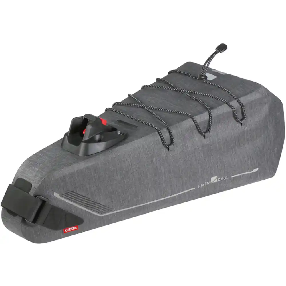 KLICKfix Bikepack X Waterproof Inkl. Contour Sattel Adapter grau Satteltasche