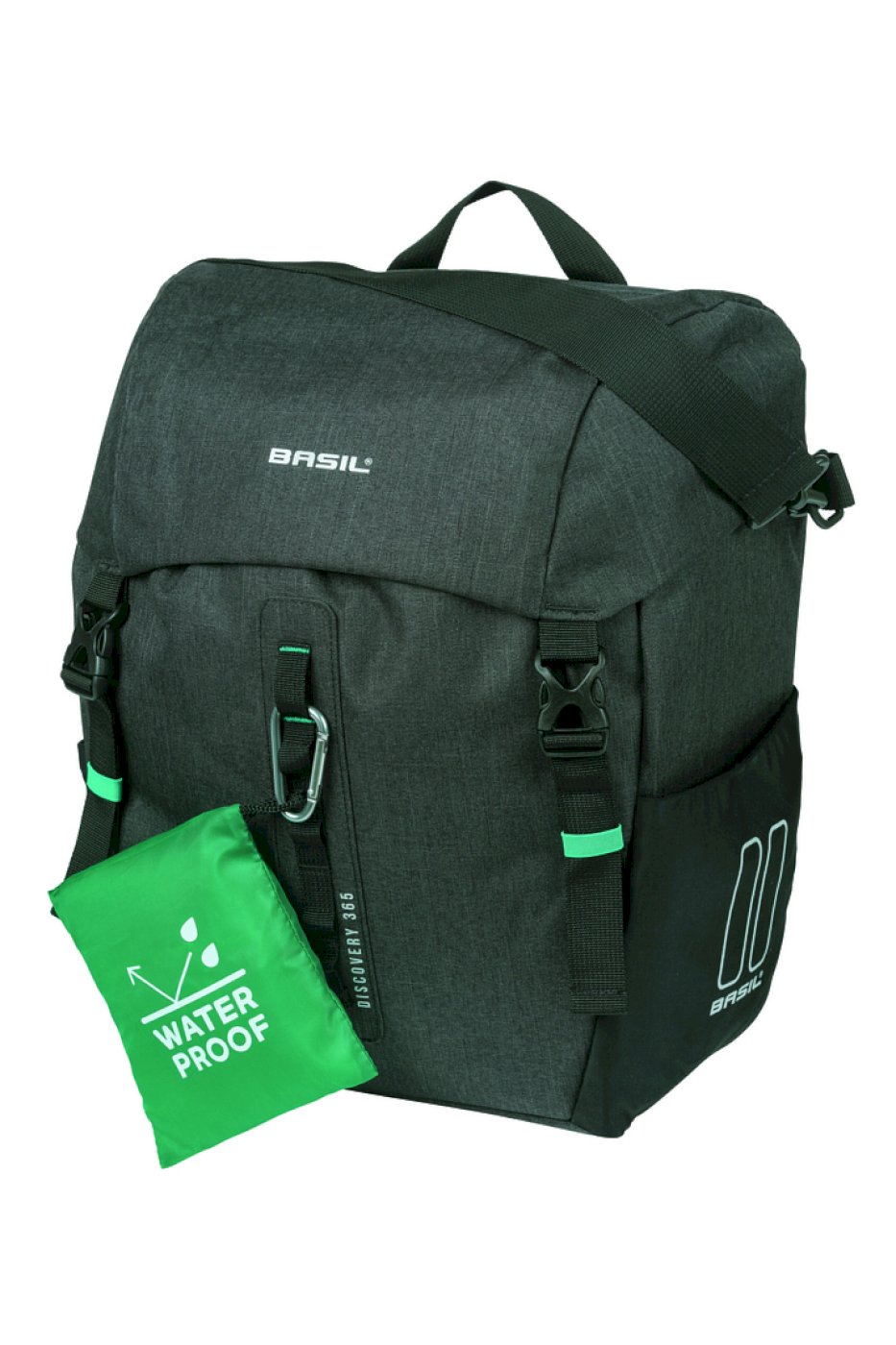 Basil Einzeltasche Discovery 350D schwarz melee