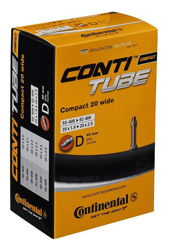 Continental Fahrradschlauch DV Ventil 20" Compact 40 mm 32/47-406/451