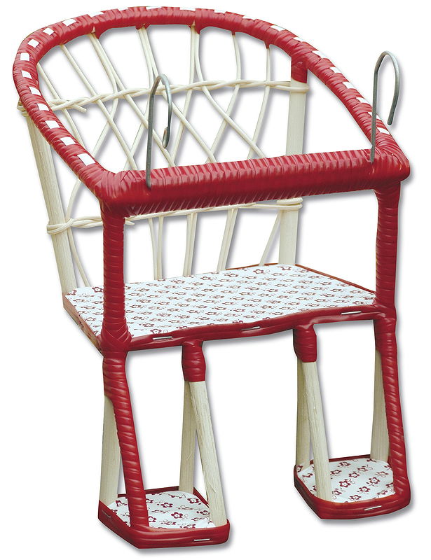 Aumüller Puppensitz 18 x 22 x 25 cm rot/weiß