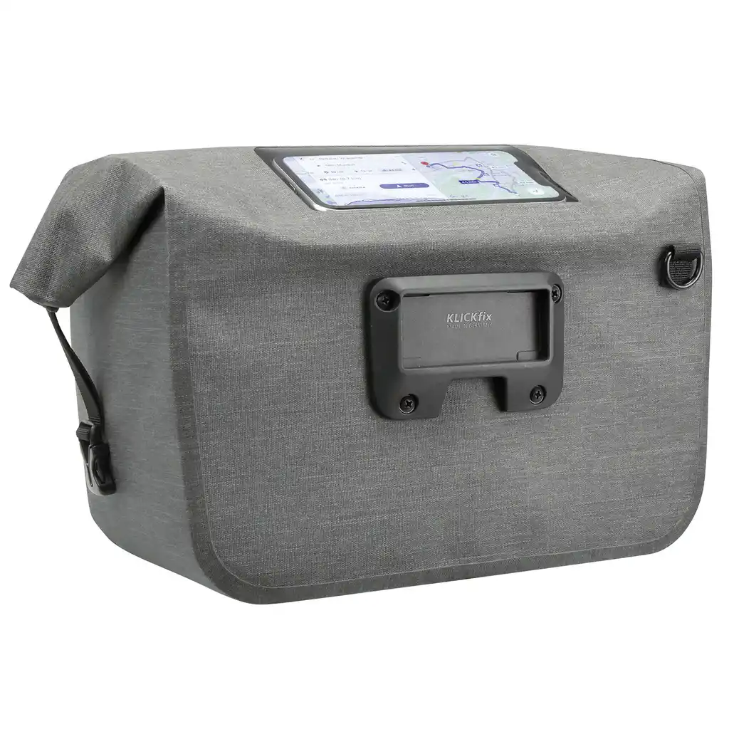 KLICKfix Lenkertasche Lightpack Max Waterproof  grau