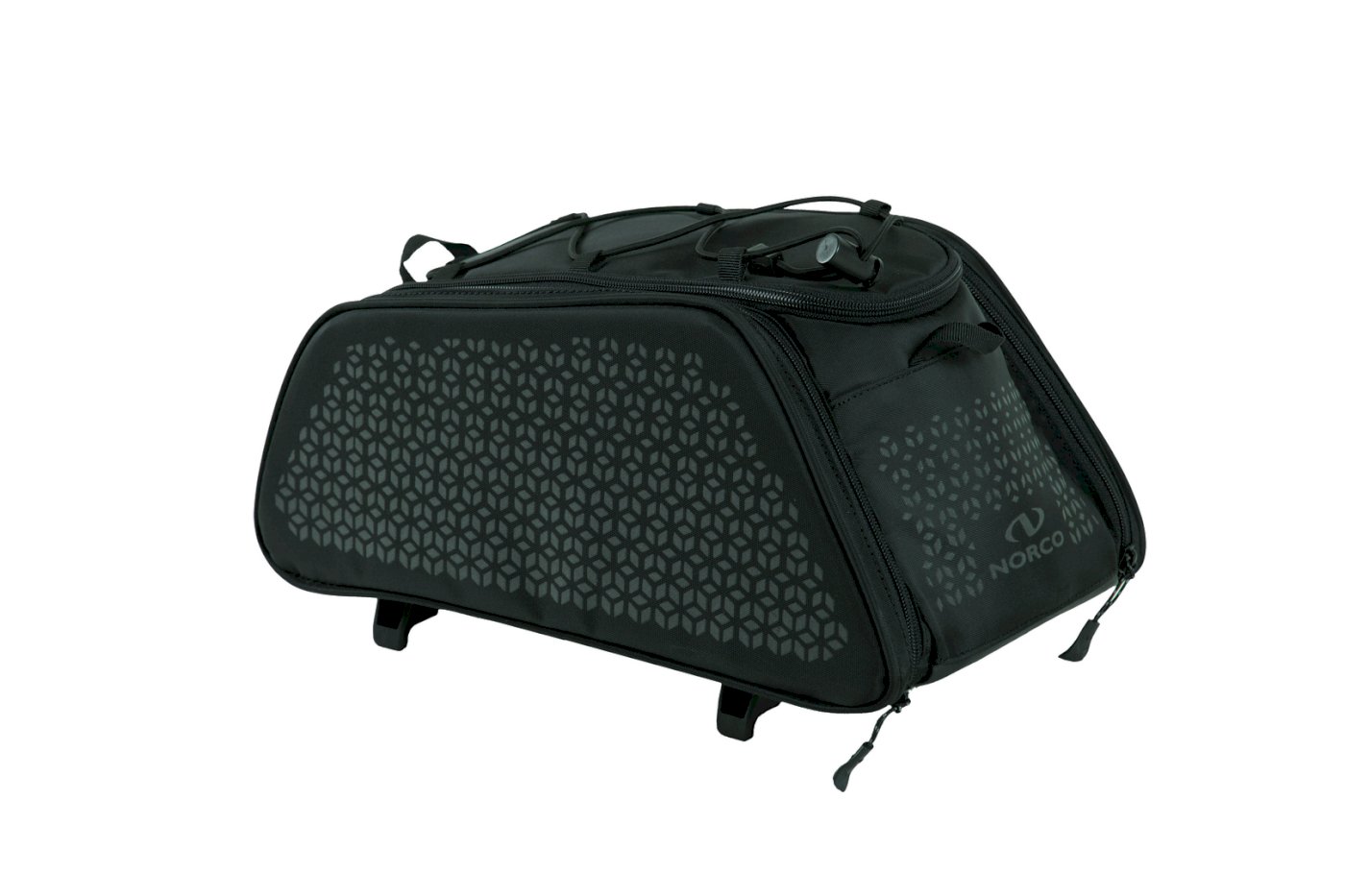 Norco Gepäckträgertasche Tayfort Topklip schwarz mit reflex-dekor