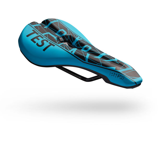 Testsattel MSN 1.3 Enduro 142mm Blau Edelstahl Gestell