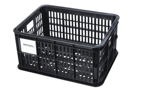 Basil Kunststoff-Fahrradkasten Crate S schwarz