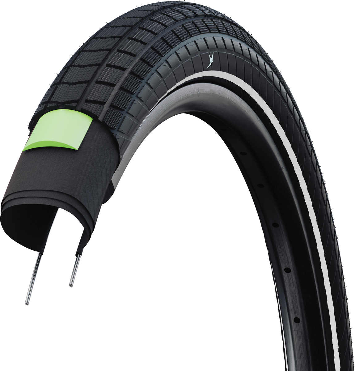 DRAHTREIFEN MOTION SUPER MOTO-X SCHWALBE LineDD GREEN 55-406 Schwarz/Reflex