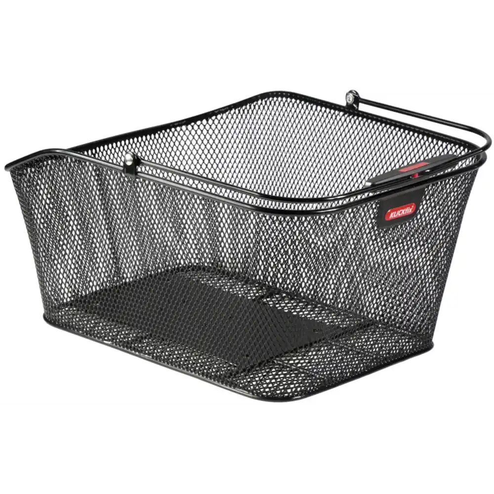 KLICKfix City Korb 2 mit KLICKfix Bodenkupplung für Racktime Gepäckträger schwarz