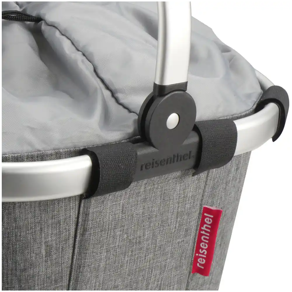 KLICKfix Reisenthel Carrybag GT mit KLICKfix UniKlip 2 Adapter twist silver Gepäckträgertorb
