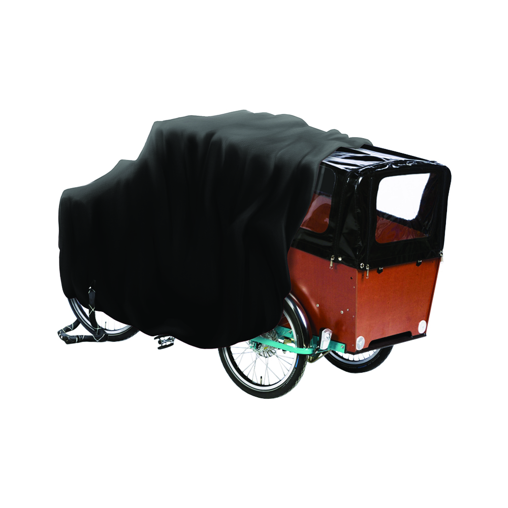 DS COVERS Fahrrad-Garage Outdoor Cargo-Bike für 3 Räder, mit Regenzelt schwarz