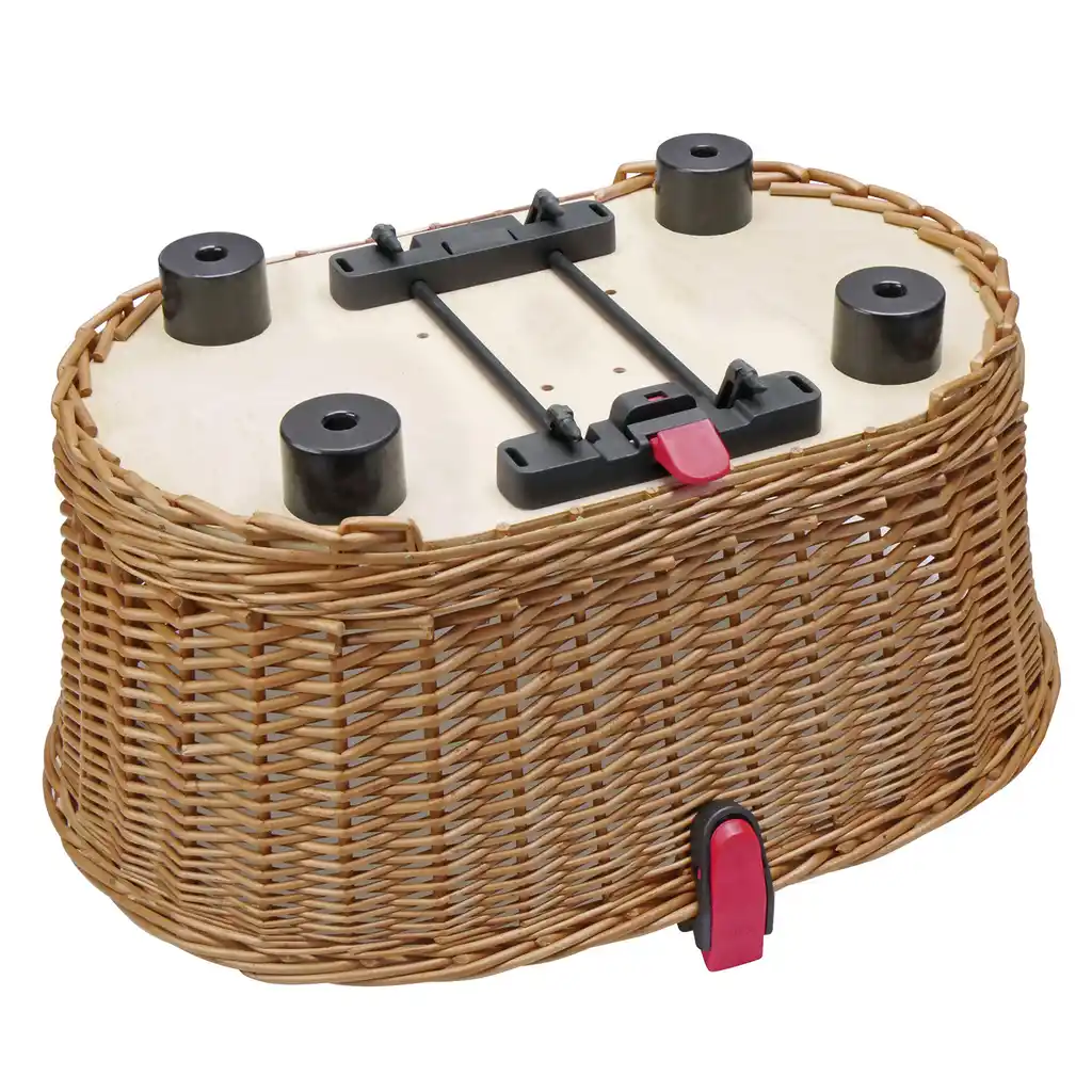 KLICKfix Doggy Basket Tierkorb mit KLICKfix Bodenkupplung für Racktime Gepäckträger braun