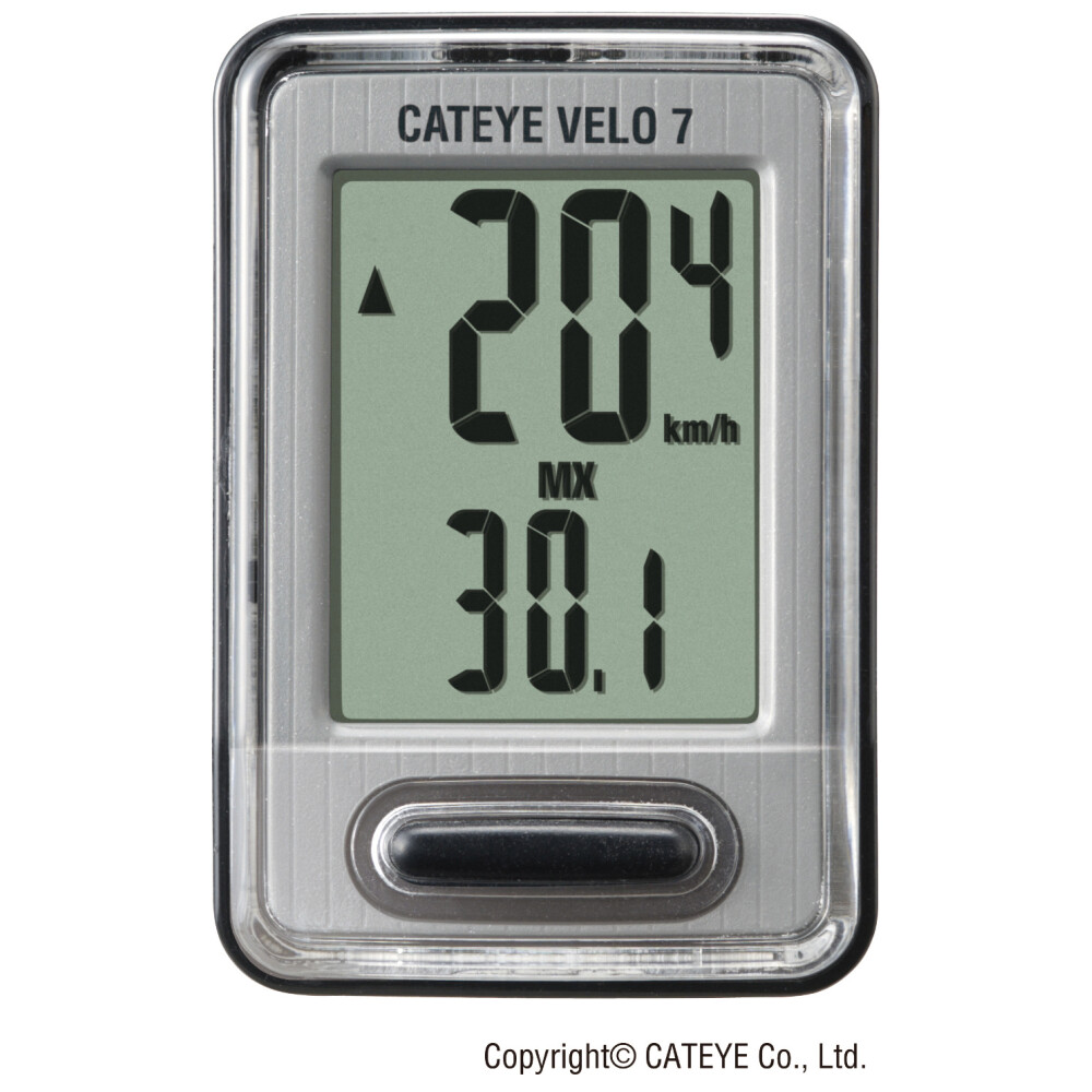 CATEYE Fahrradcomputer Velo 7 Silber