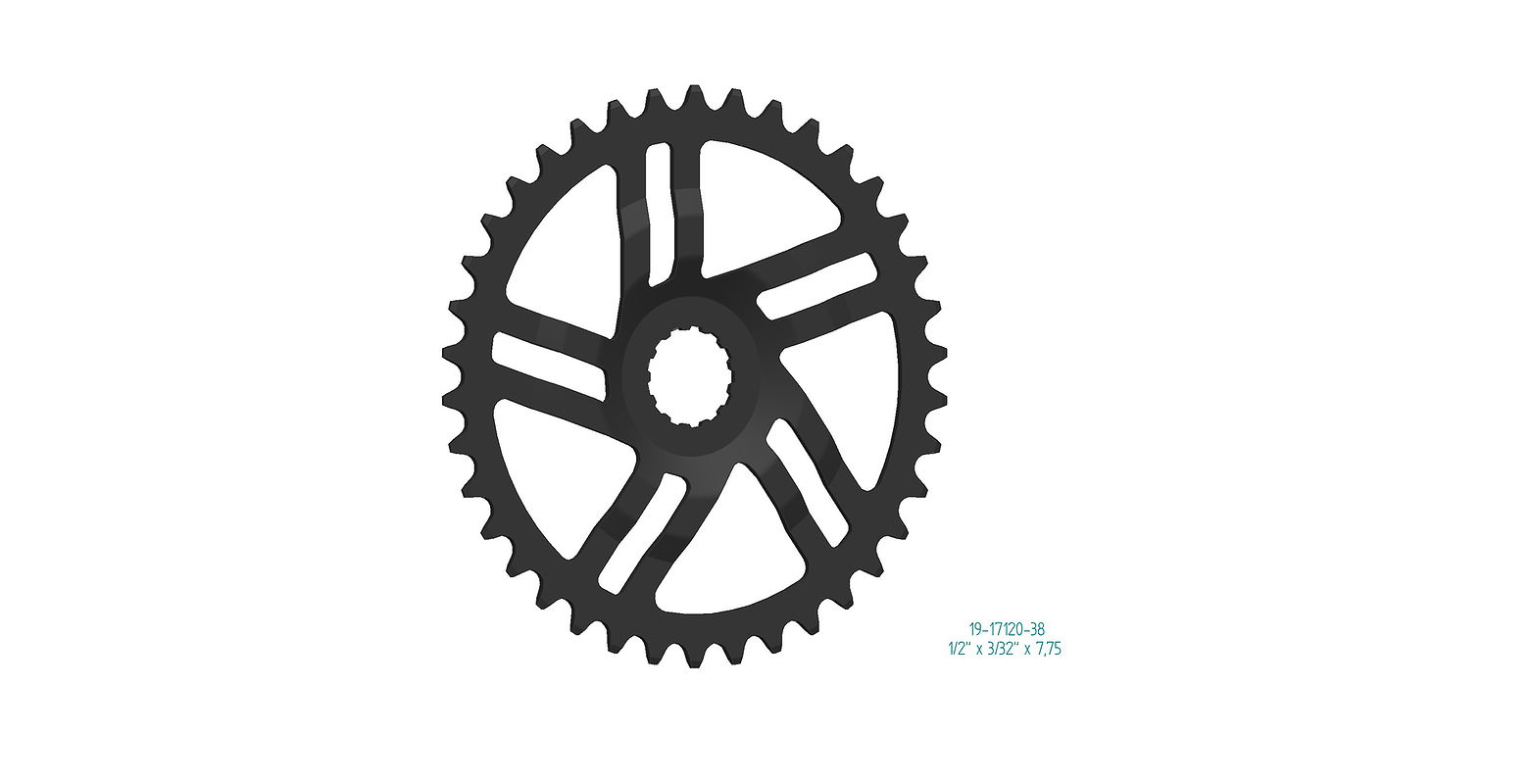 Esjot Kettenblatt für Bosch Gen 3 1/2" x 3/32"+1/2"x11/128" 42 Zähne