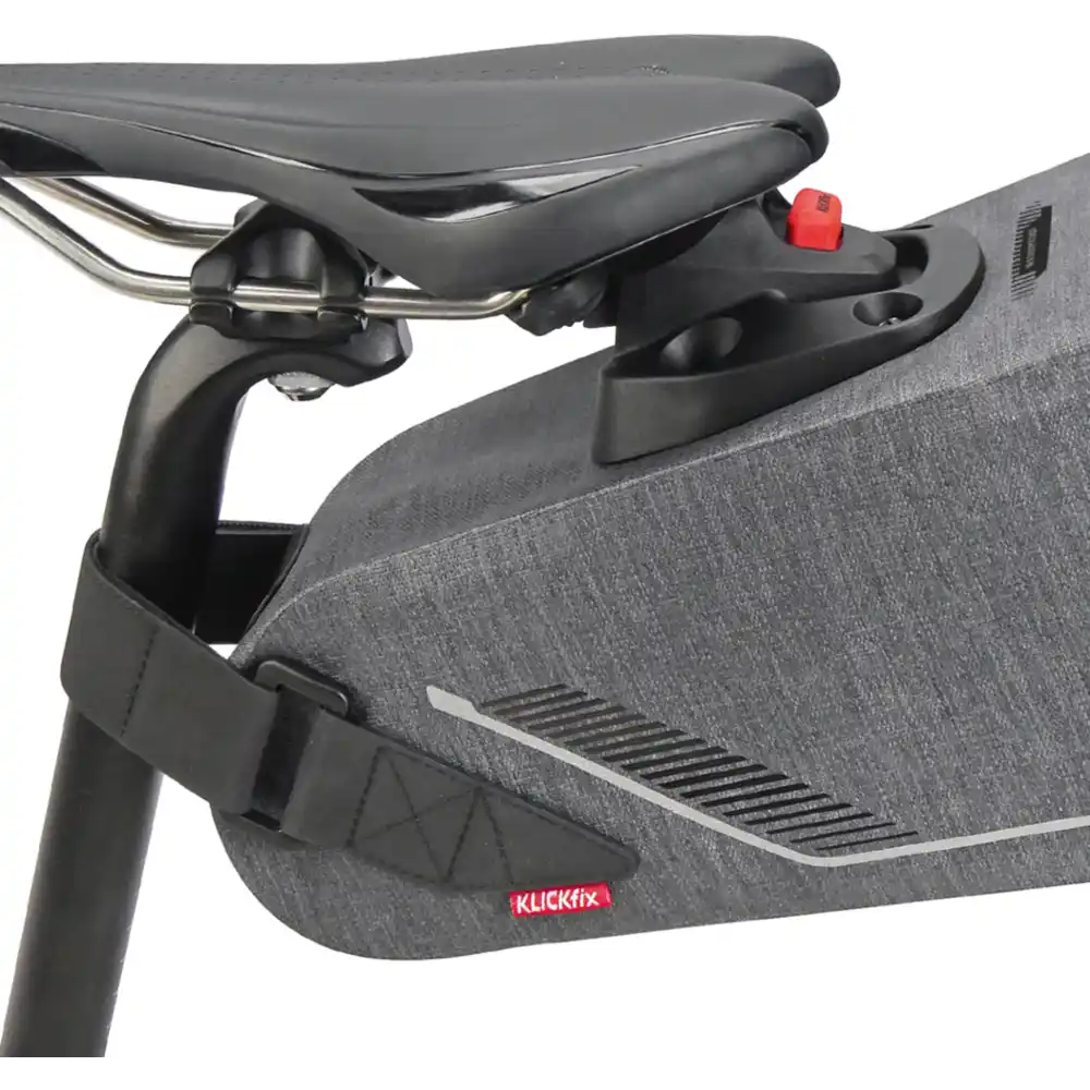 KLICKfix Bikepack X Compact Waterproof Inkl. Contour Sattel Adapter grau