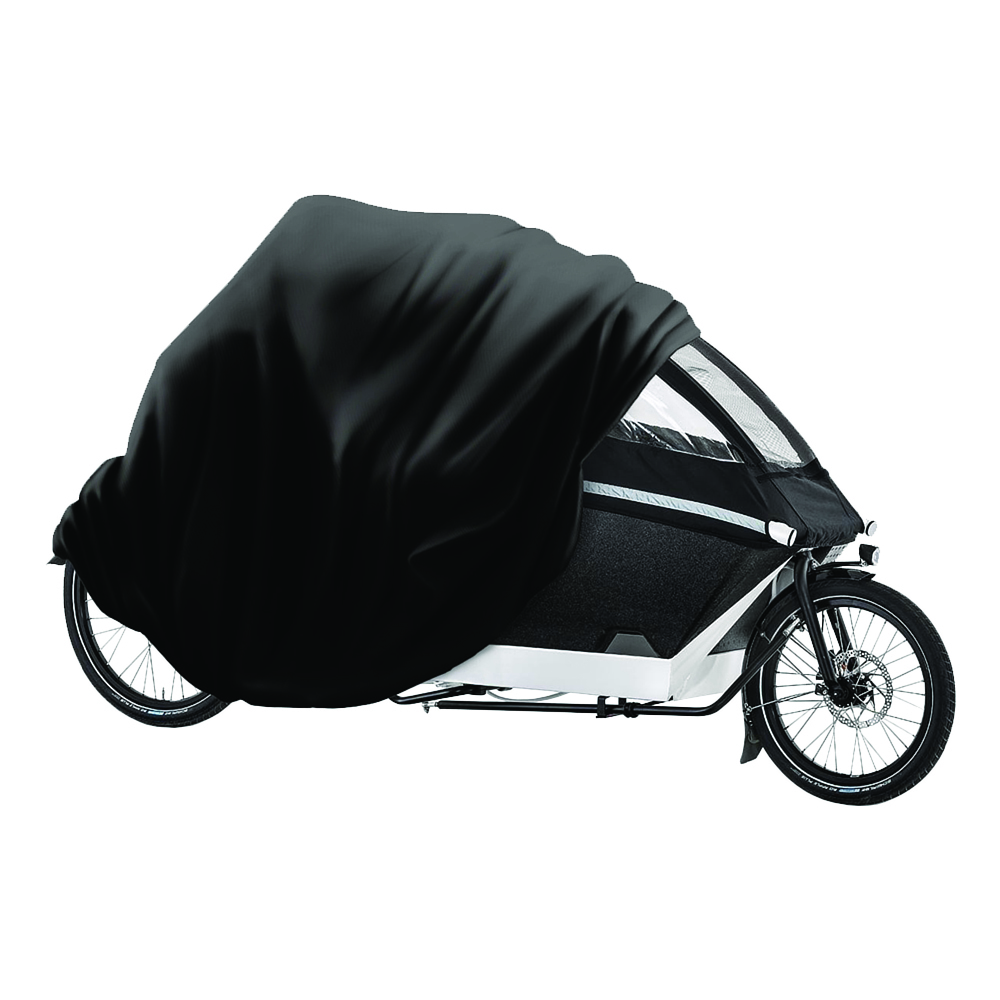DS COVERS Fahrrad-Garage Outdoor Cargo-Bike für 2 Räder, mit Regenzelt schwarz