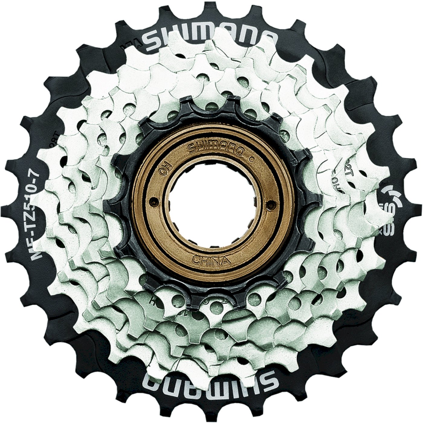 Shimano Schraubzahnkranz 7-fach MFTZ5107 braun/schwarz EMFTZ5107428  14-28 Zähne