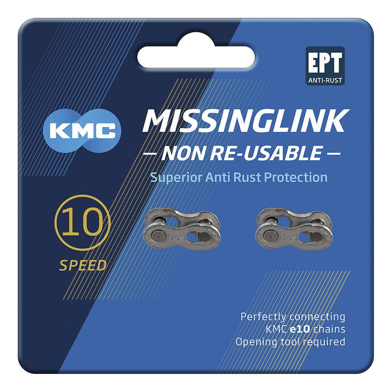 KMC Kettenverschlussglied MissingLink EPT 10-fach (5,88 mm) silber  1/2" x 11/128"
