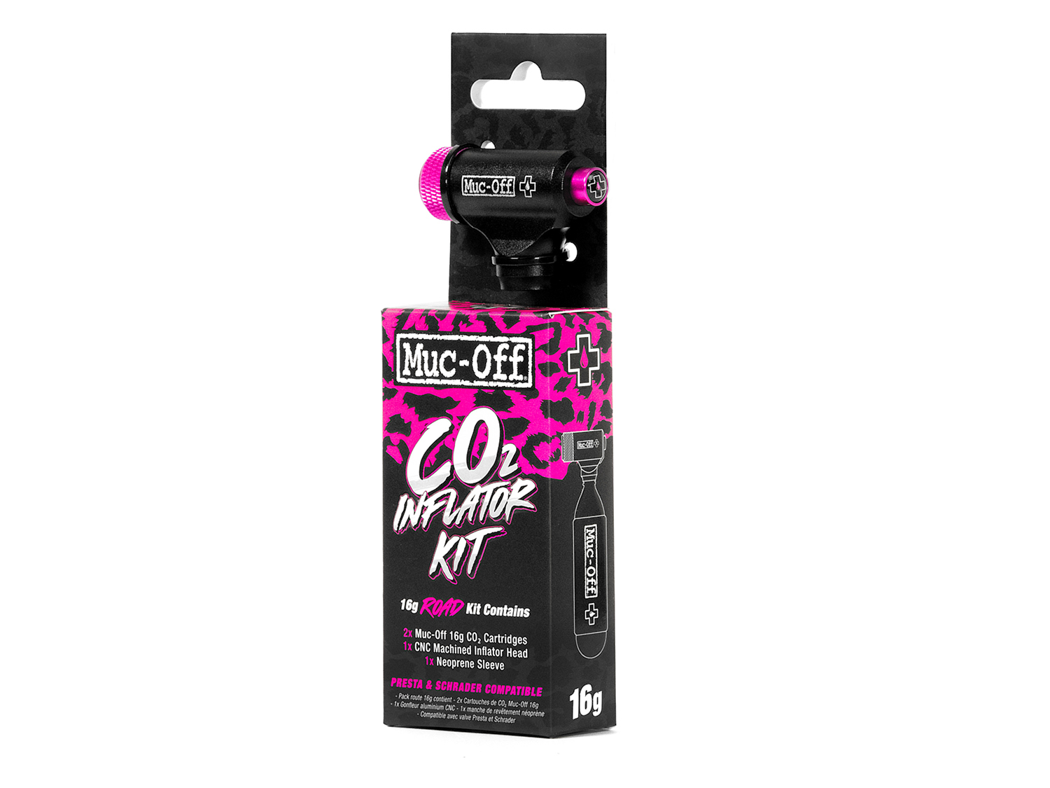 Muc-Off Kartuschenpumpe CO2 Road Inflator Kit schwarz