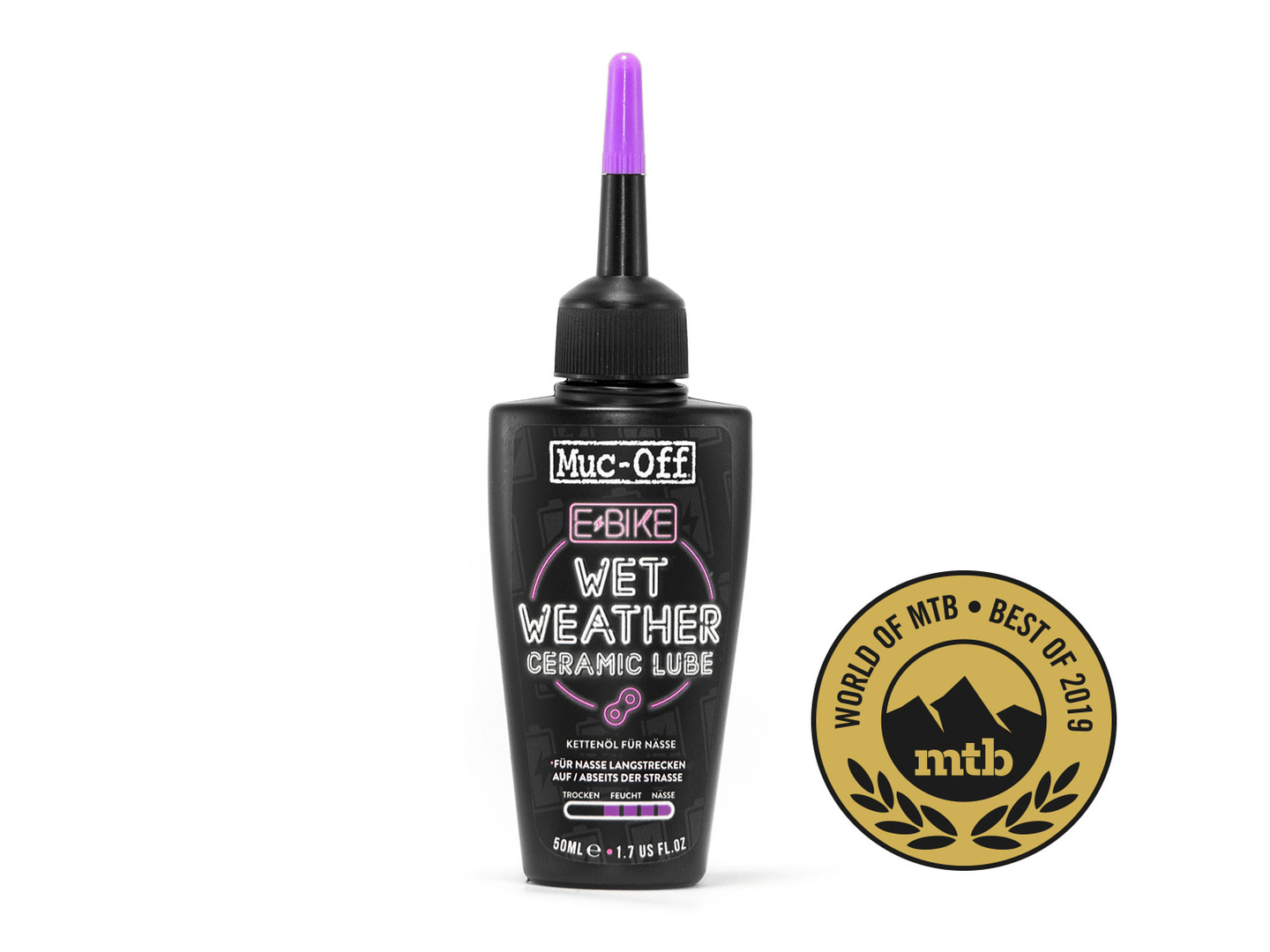 Muc-Off Kettenschutz E-Bike Wet Lube 50 ml Tropfflasche