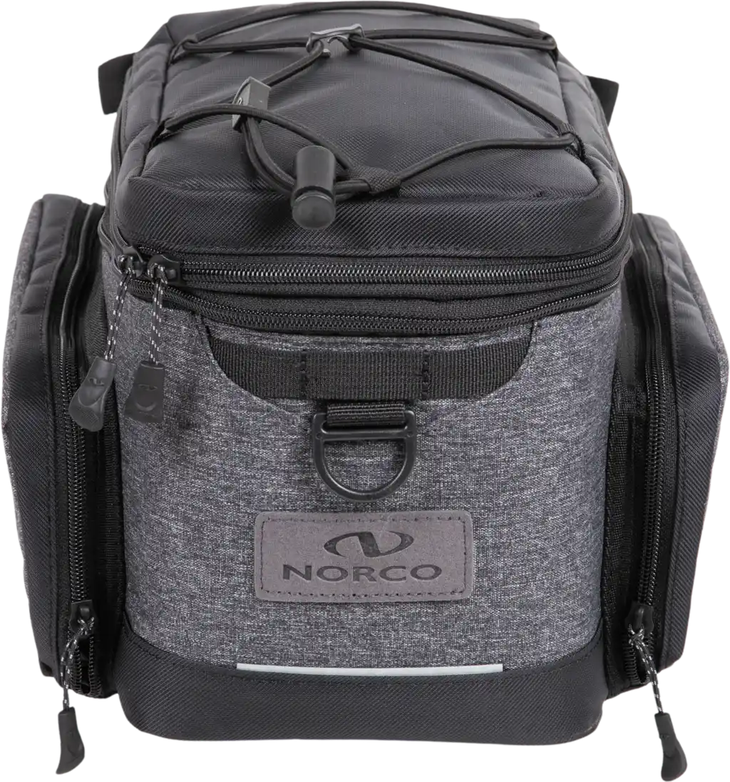 Norco Danbury Gepäckträgertaschen mit KLICKfix UniKlip 2 Adapter grau / schwarz