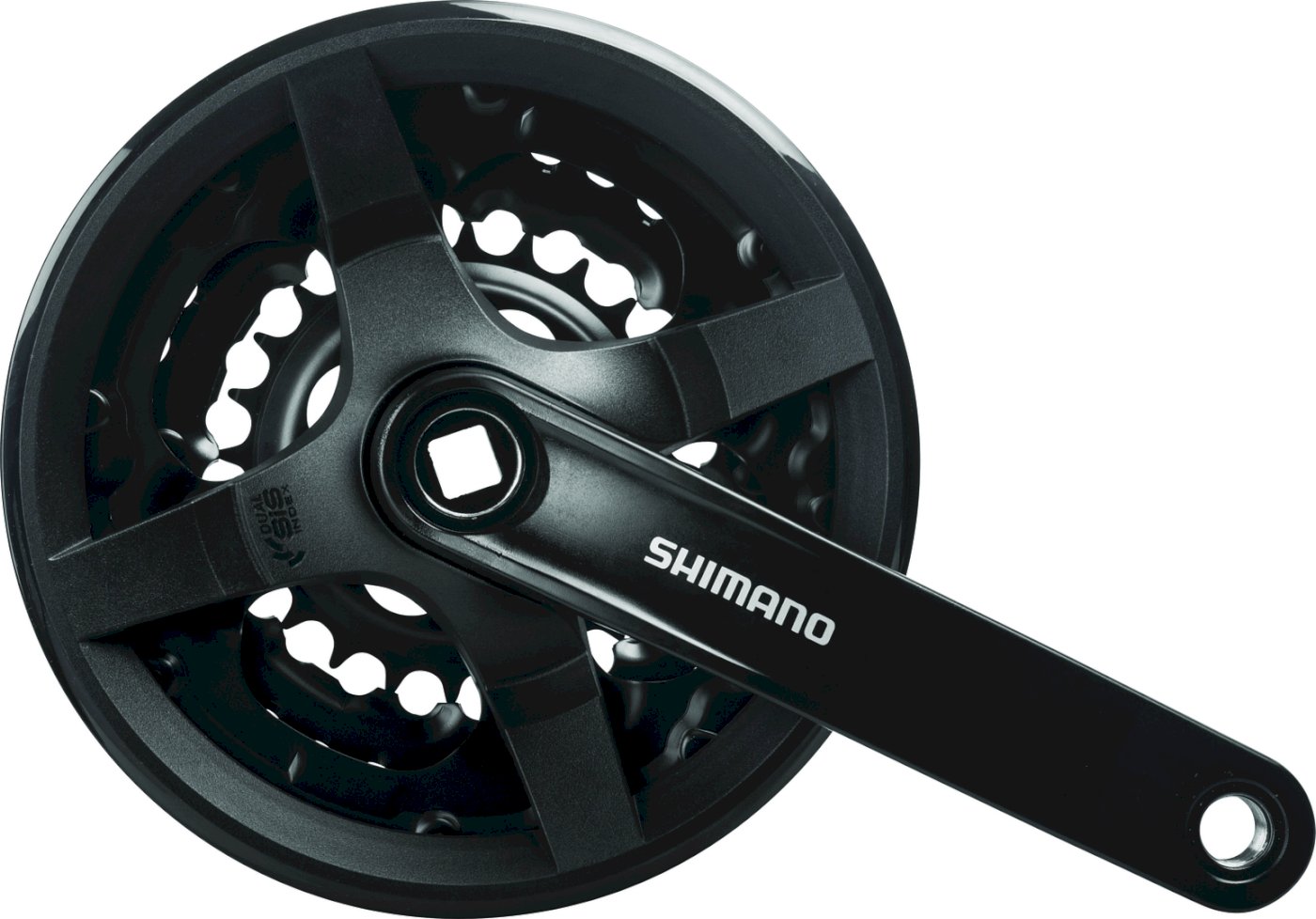 Shimano Kettenradgarnitur Tourney FCTY301 4-kant 42x34x24 Zähne schwarz 150 mm EFCTY301K244CLB