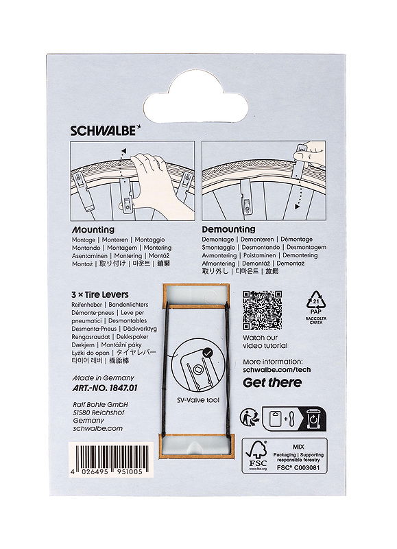 Schwalbe Reifenheber-Set 3 Stück  1847.01