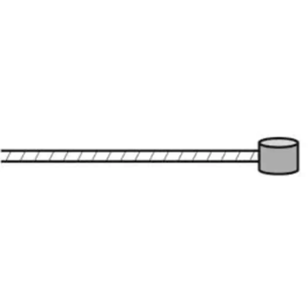 Mounty Bremsseil mit Walzennippel 205 cm  silber