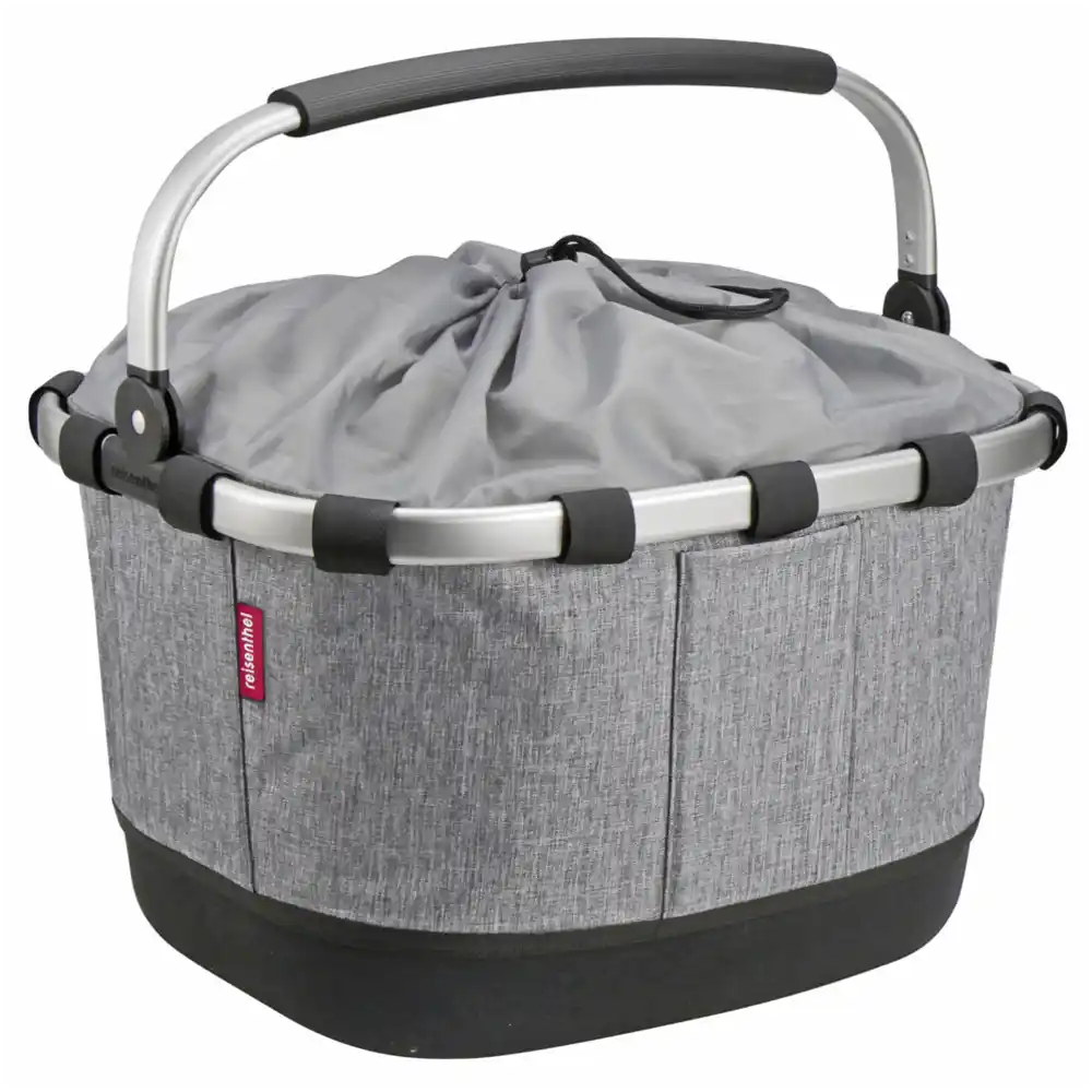 KLICKfix Reisenthel Carrybag GT mit KLICKfix UniKlip 2 Adapter twist silver Gepäckträgertorb