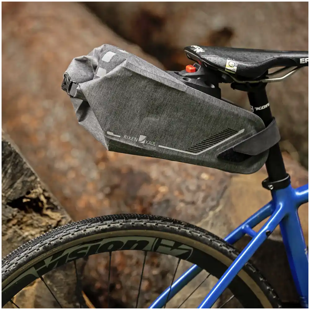 KLICKfix Bikepack X Compact Waterproof Inkl. Contour Sattel Adapter grau