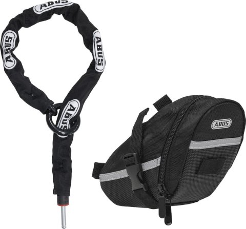 ABUS Anschließkette Adaptor Chain ACH 2.0 6KS/85BK + ST5950 inkl. Tasche 6 mm schwarz 85 cm