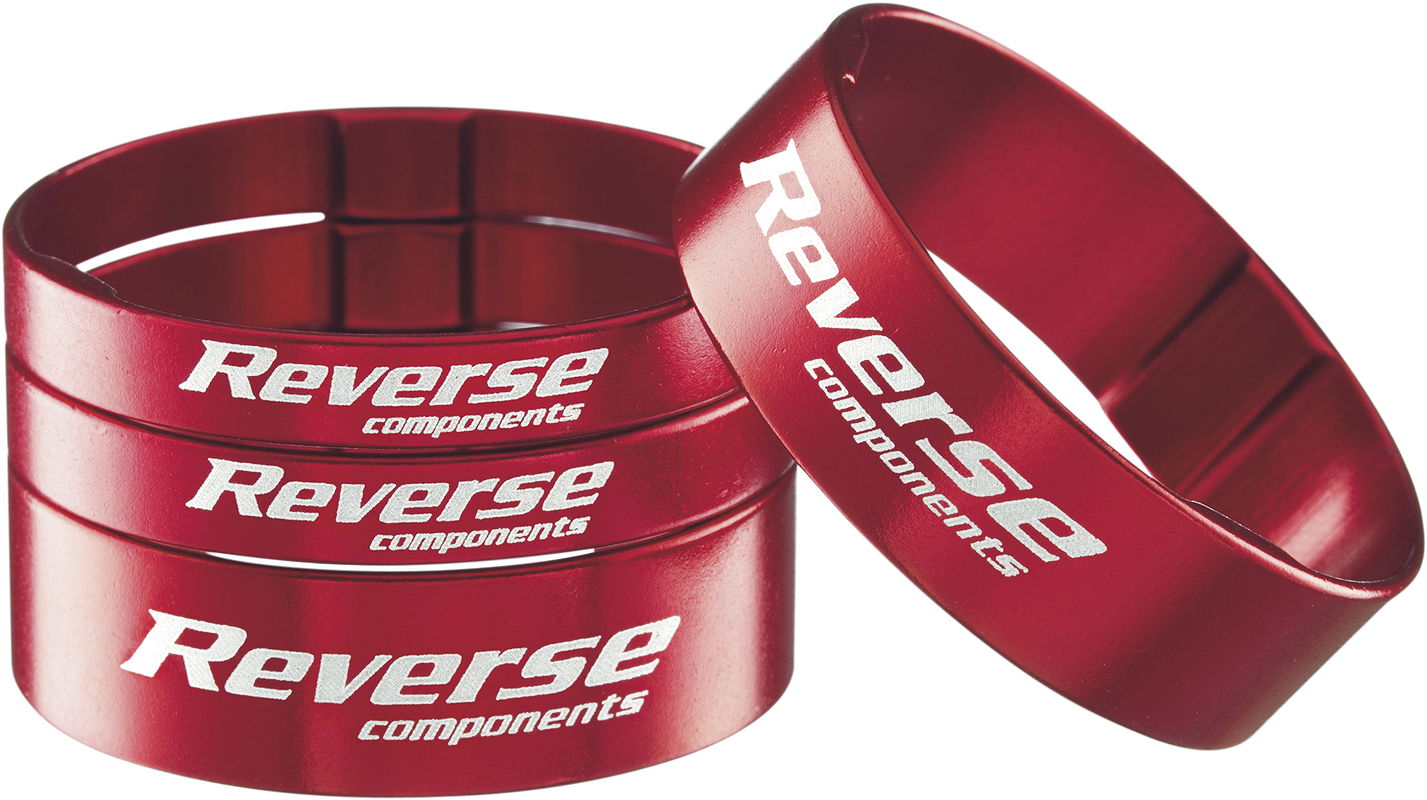 Reverse Spacer Set Ultralight rot 1 1/8" 5 + 10 mm SB-Verpackung