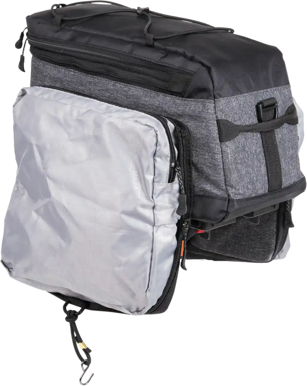 Norco Danbury Gepäckträgertaschen mit KLICKfix UniKlip 2 Adapter grau / schwarz