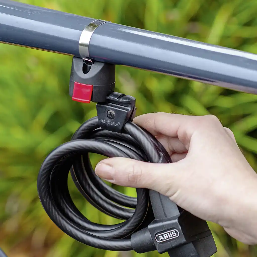 KLICKfix Mini Adapter mit Seilschlosshalter  schwarz