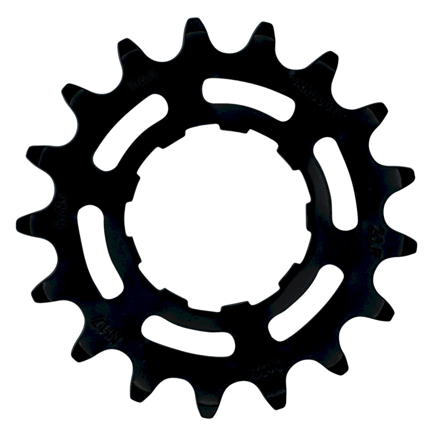 KMC Ritzel flach für Enviolo schwarz  1/2" x 1/8"  17 Zähne