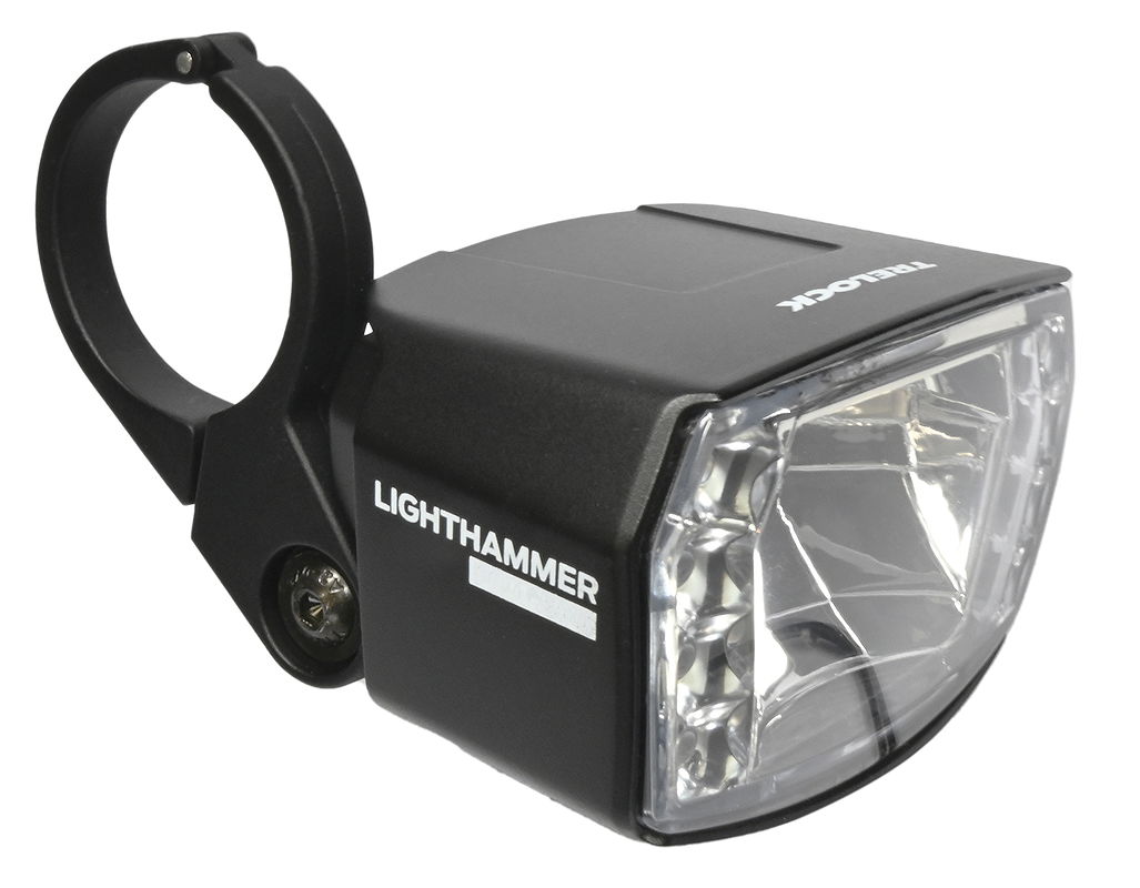 TRELOCK E-Bike LED Scheinwerfer Lighthammer Premium 250 schwarz 200/250 Lux LS 990 E-Bike