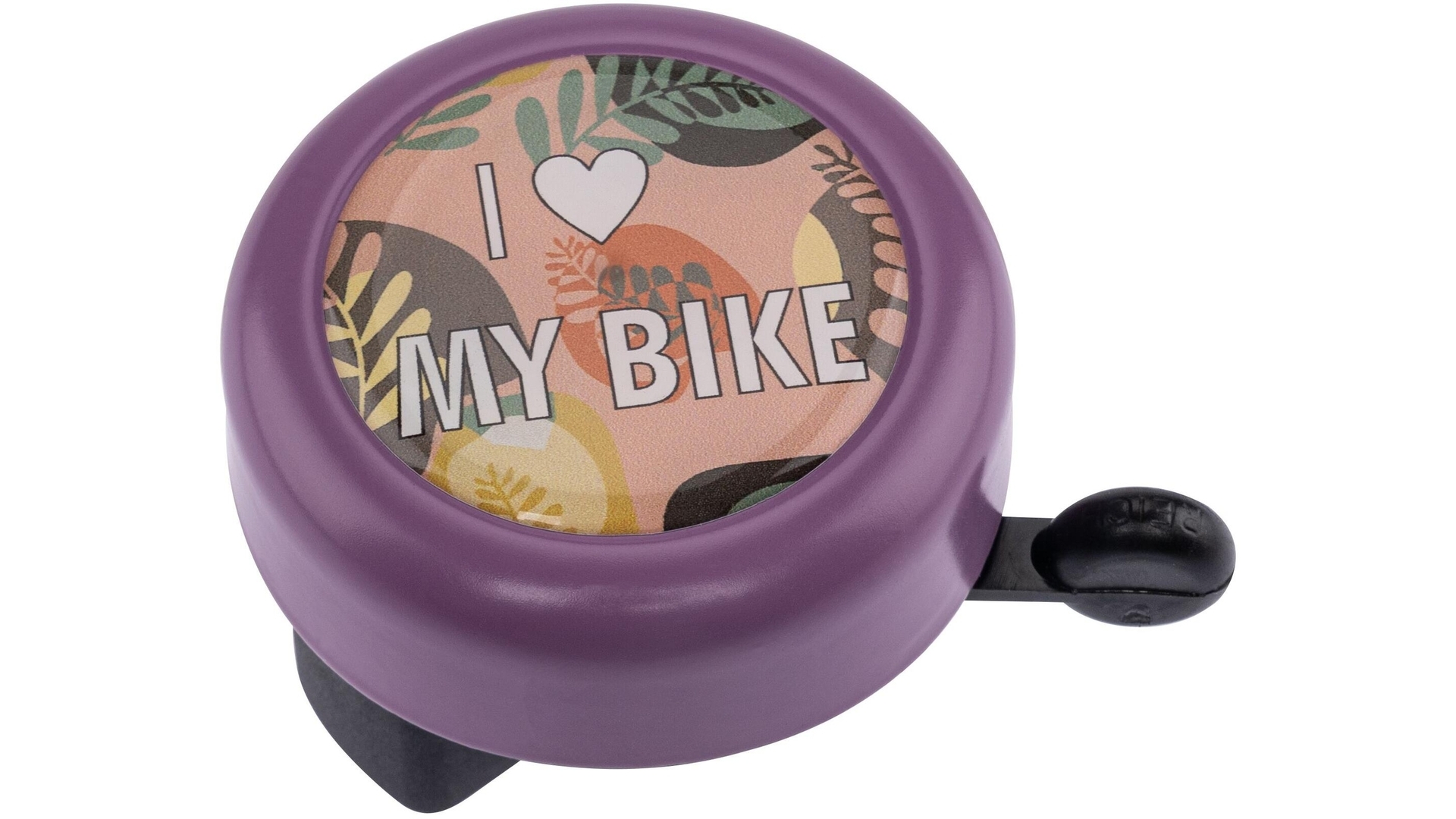 REICH KLINGEL 55MM MOTIV I LOVE MY BIKE LILA LACK