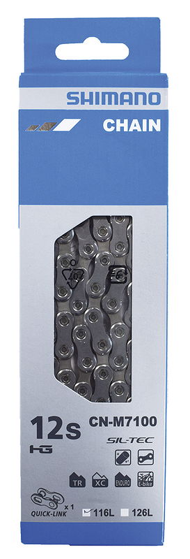 Shimano Fahrrad Kette CNM7100-12 12-fach 126 Glieder ICNM7100126Q